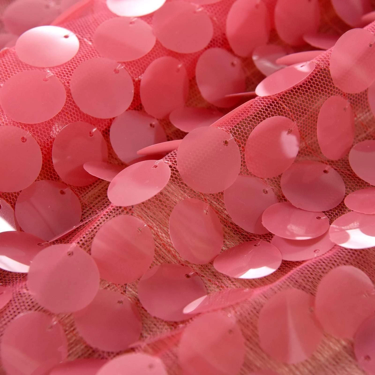 2 Pcs 52" X 84" Coral Big Payette Sequin Window Curtains Drapes Panels - Image 6