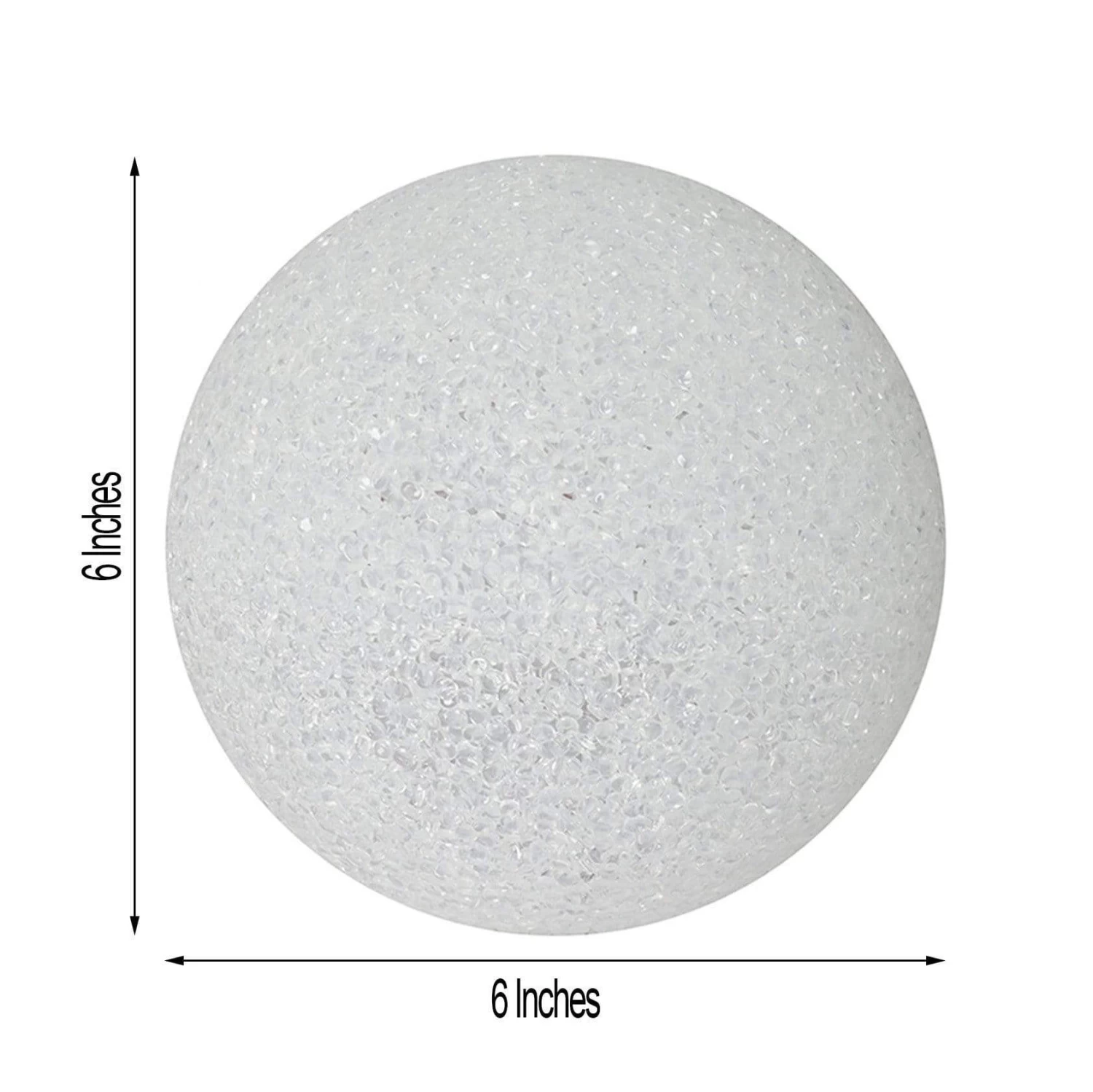 2 Pcs 6 In Wide Assorted LED Balls Battery Operated Orbs Lights - Image 2