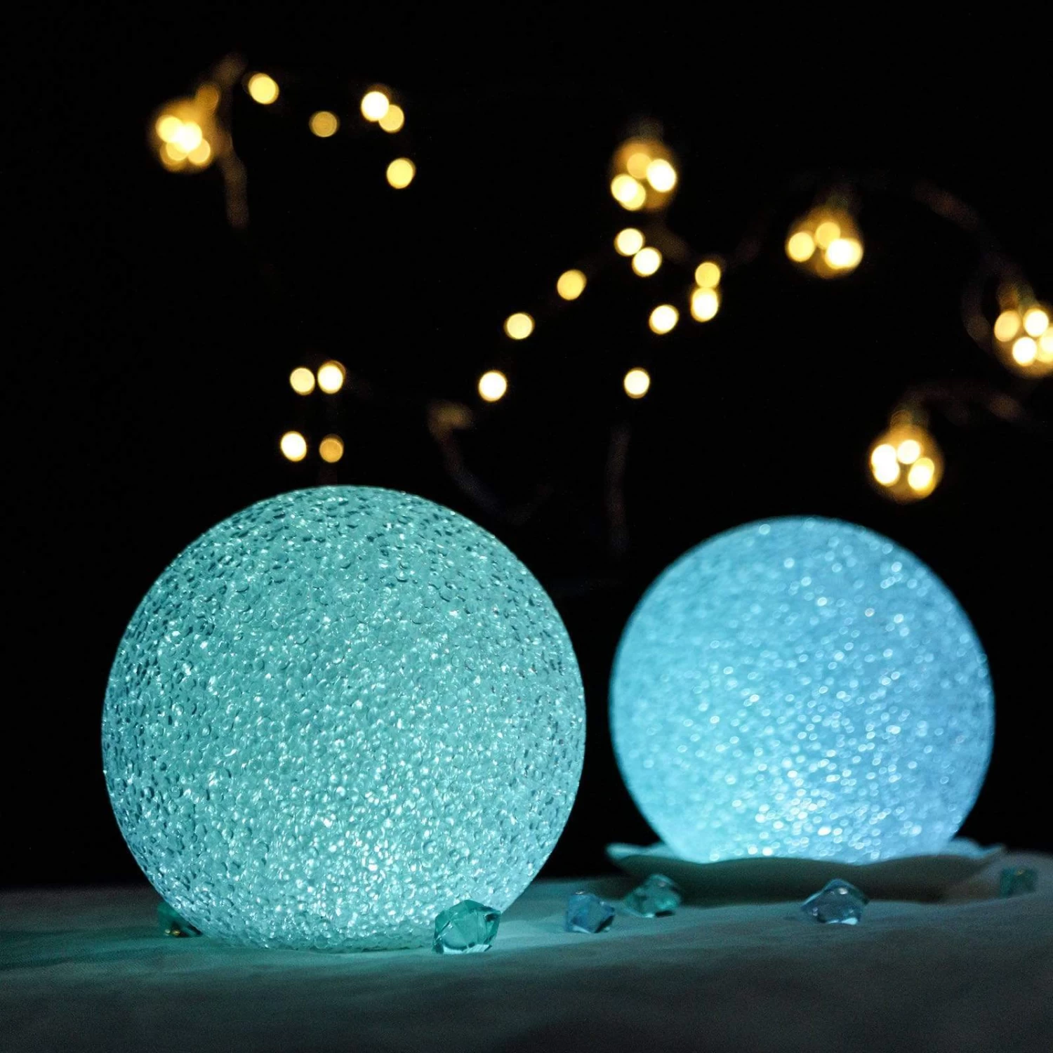 2 Pcs 6 In Wide Assorted LED Balls Battery Operated Orbs Lights - Image 11