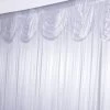 20 Feet X 10 Feet White Decorative Draping Backdrop Curtain