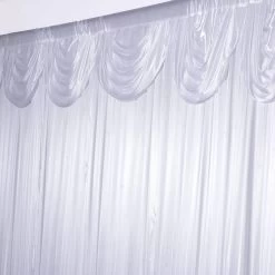20 Feet X 10 Feet White Decorative Draping Backdrop Curtain