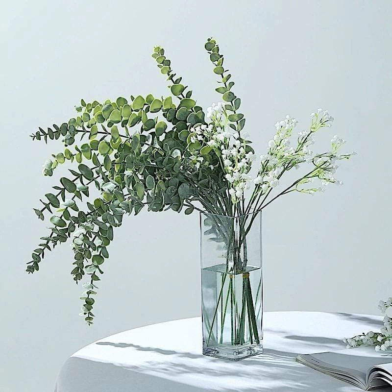 3 Frosted Green 30 In Artificial Eucalyptus Leaves Sprays Stems - Image 3