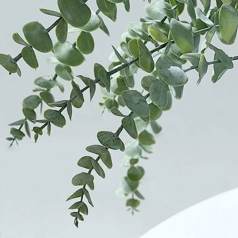 3 Frosted Green 30 In Artificial Eucalyptus Leaves Sprays Stems - Image 9