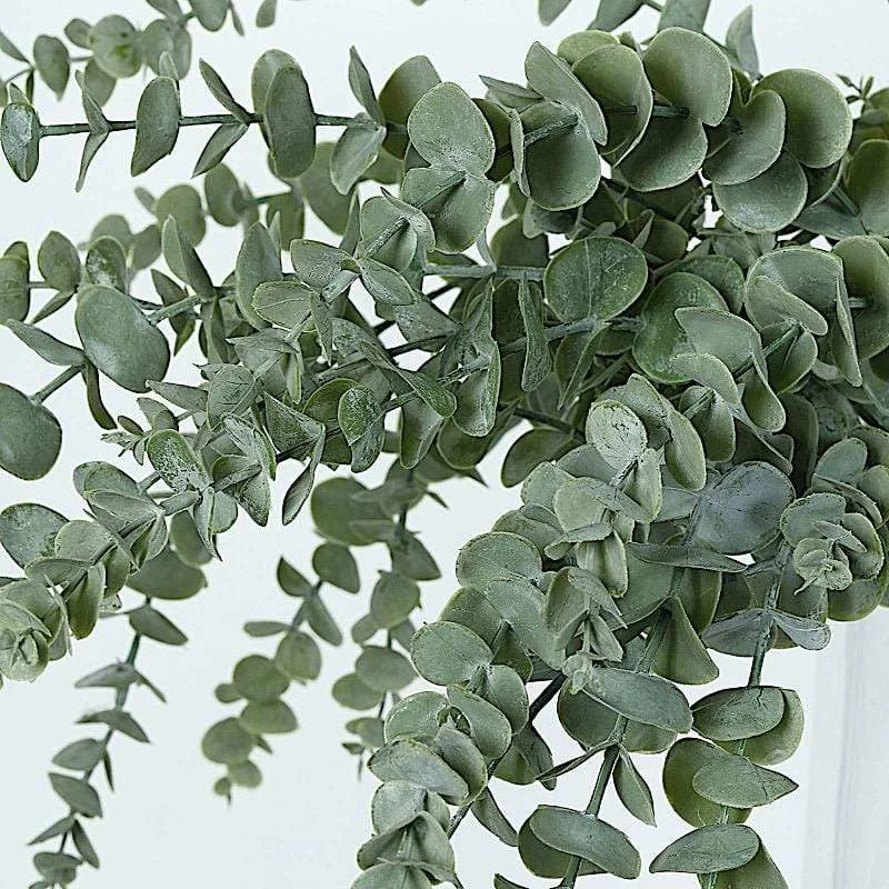3 Frosted Green 30 In Artificial Eucalyptus Leaves Sprays Stems - Image 5