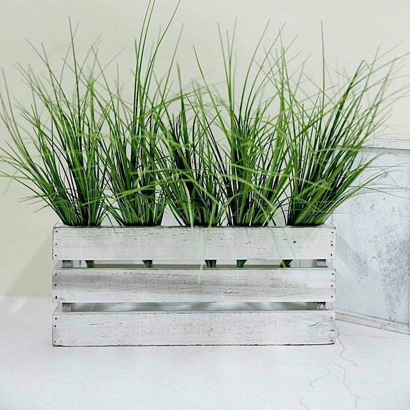 3 Green 20 In Tall Artificial Grass Sprays Stems - Image 3