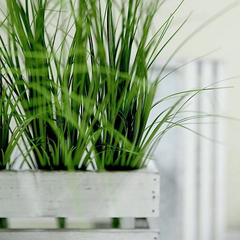 3 Green 20 In Tall Artificial Grass Sprays Stems - Image 7