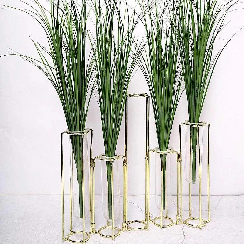 3 Green 20 In Tall Artificial Grass Sprays Stems - Image 2