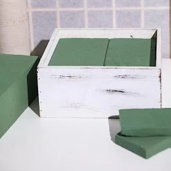 3 Green 9 In Long Rectangle Wet Foam Floral Bricks