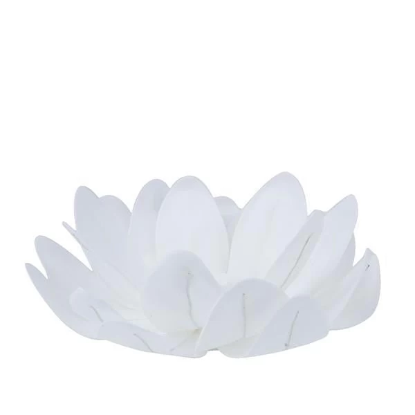 4 12" Wide White Artificial Dahlia Flowers For Wall Backdrop - Image 5