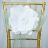 4 12" Wide White Artificial Dahlia Flowers For Wall Backdrop
