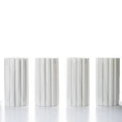 4 Pcs 9.5" White Empirical Roman Wedding Columns Extensions