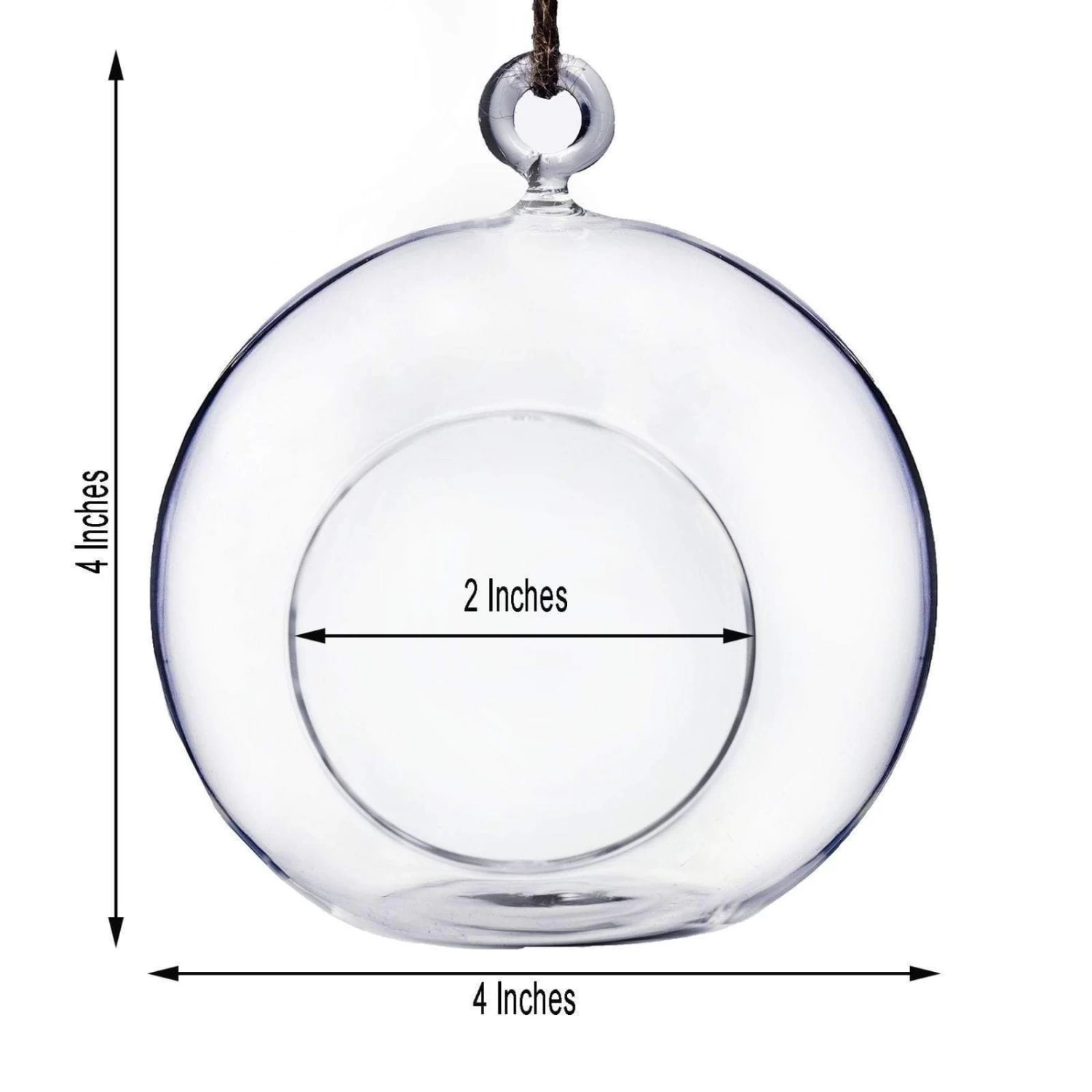 4 Round Glass Globe Hanging Terrariums - Image 4