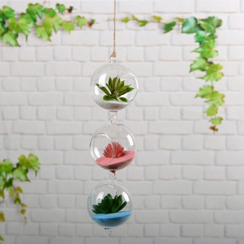 4 Round Glass Globe Hanging Terrariums - Image 8