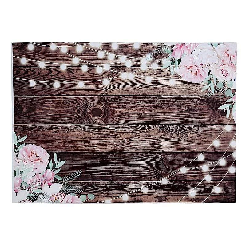 5x7 Ft Vinyl Photography Background Brown Vintage Wood Printed Party Backdrop - Image 10