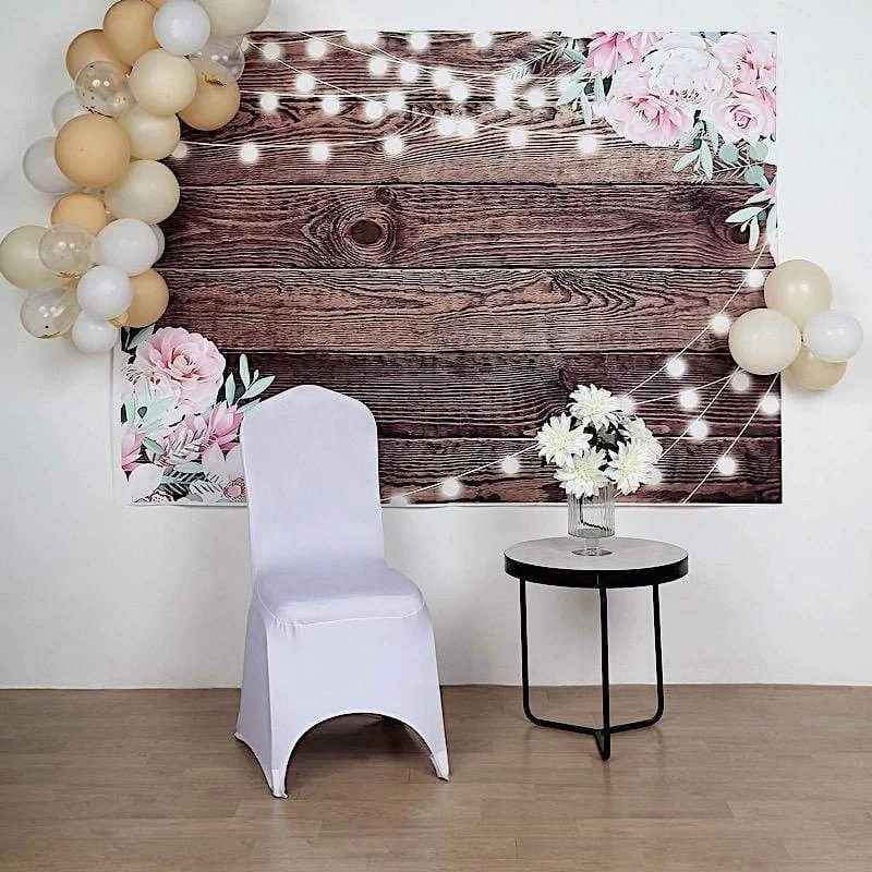 5x7 Ft Vinyl Photography Background Brown Vintage Wood Printed Party Backdrop - Image 4