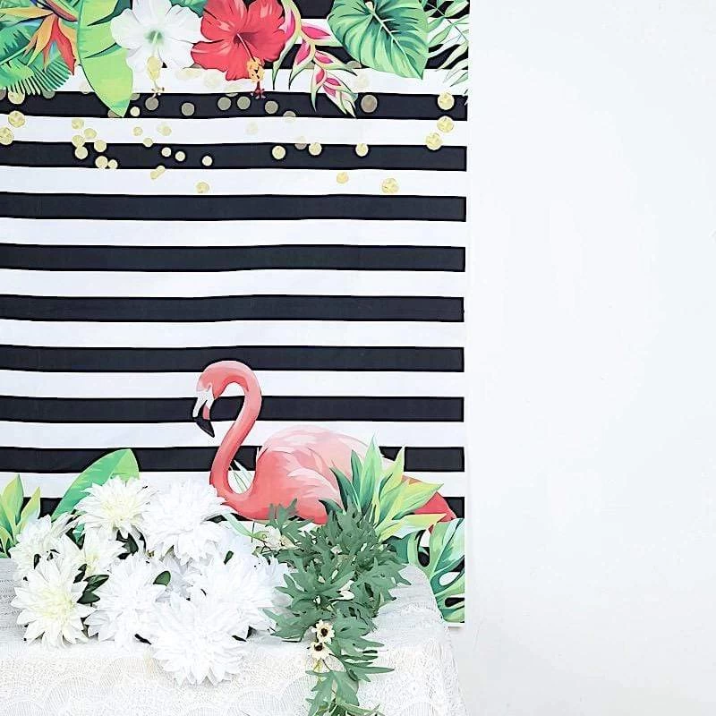 5x7 Ft Vinyl Photography Background Stripes With Flamingo Printed Party Backdrop - Image 7