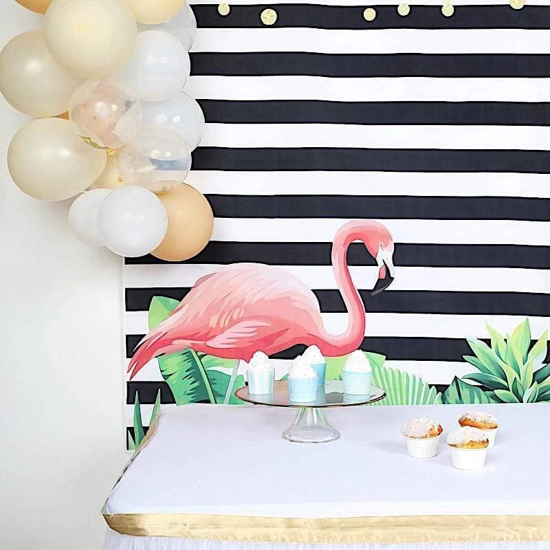 5x7 Ft Vinyl Photography Background Stripes With Flamingo Printed Party Backdrop - Image 6