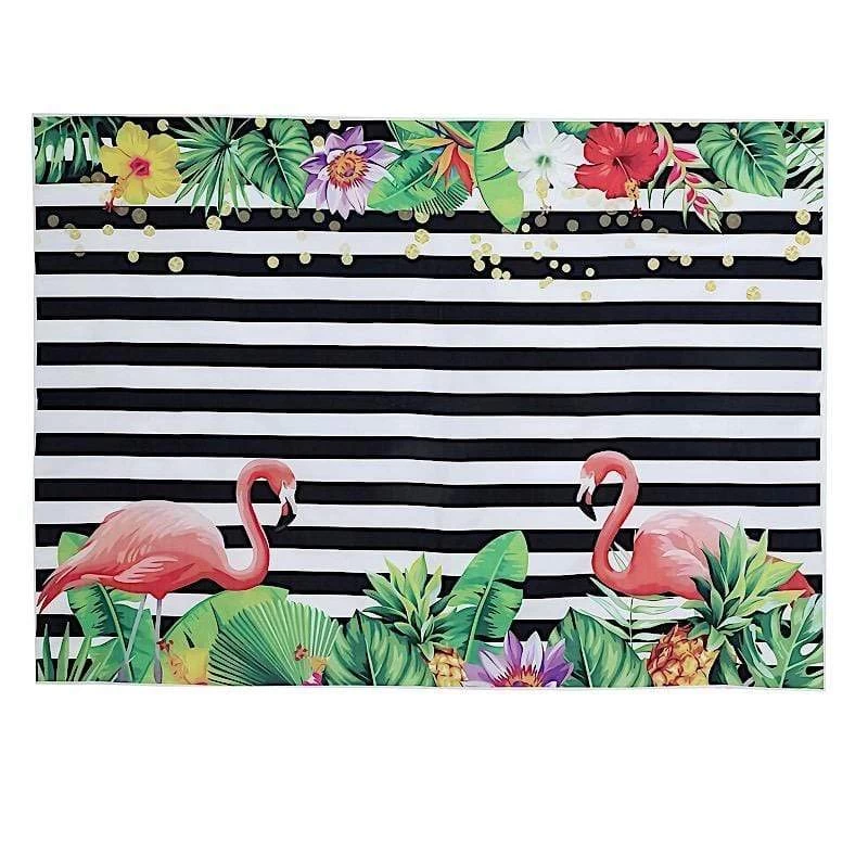 5x7 Ft Vinyl Photography Background Stripes With Flamingo Printed Party Backdrop - Image 9