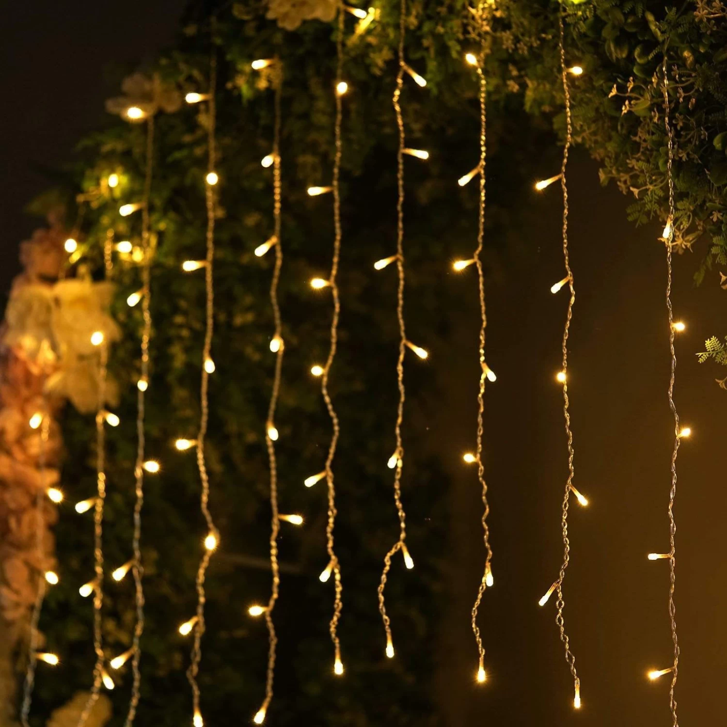 60 Inch X 35 Inch LED Warm White Fairy Lights Backdrop Garland