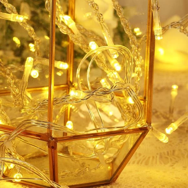 60x36 In Warm White LED Battery Operated Fairy Lights Backdrop Garland - Image 4