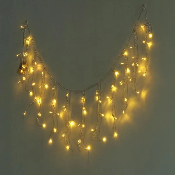 60x36 In Warm White LED Battery Operated Fairy Lights Backdrop Garland