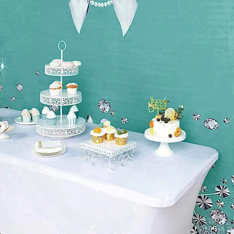 8 Ft Vinyl Photography Background Ribbon And Diamonds Printed Party Backdrop - Image 5