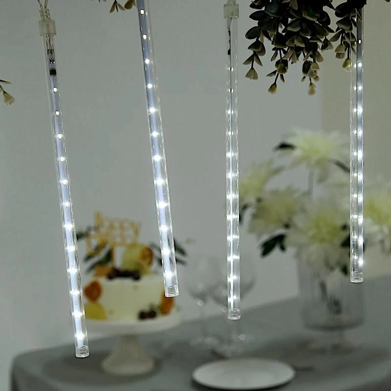 8 Pcs 96" Clear LED Tube Meteor Rain Event Lights - Image 9