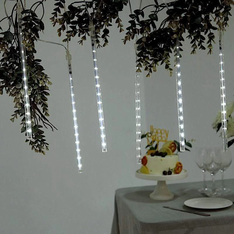 8 Pcs 96" Clear LED Tube Meteor Rain Event Lights - Image 4