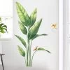 Green Tropical Plants With Birds Removable PVC Wall Stickers