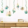 Green Hanging Terrarium Plants Removable PVC Wall Stickers