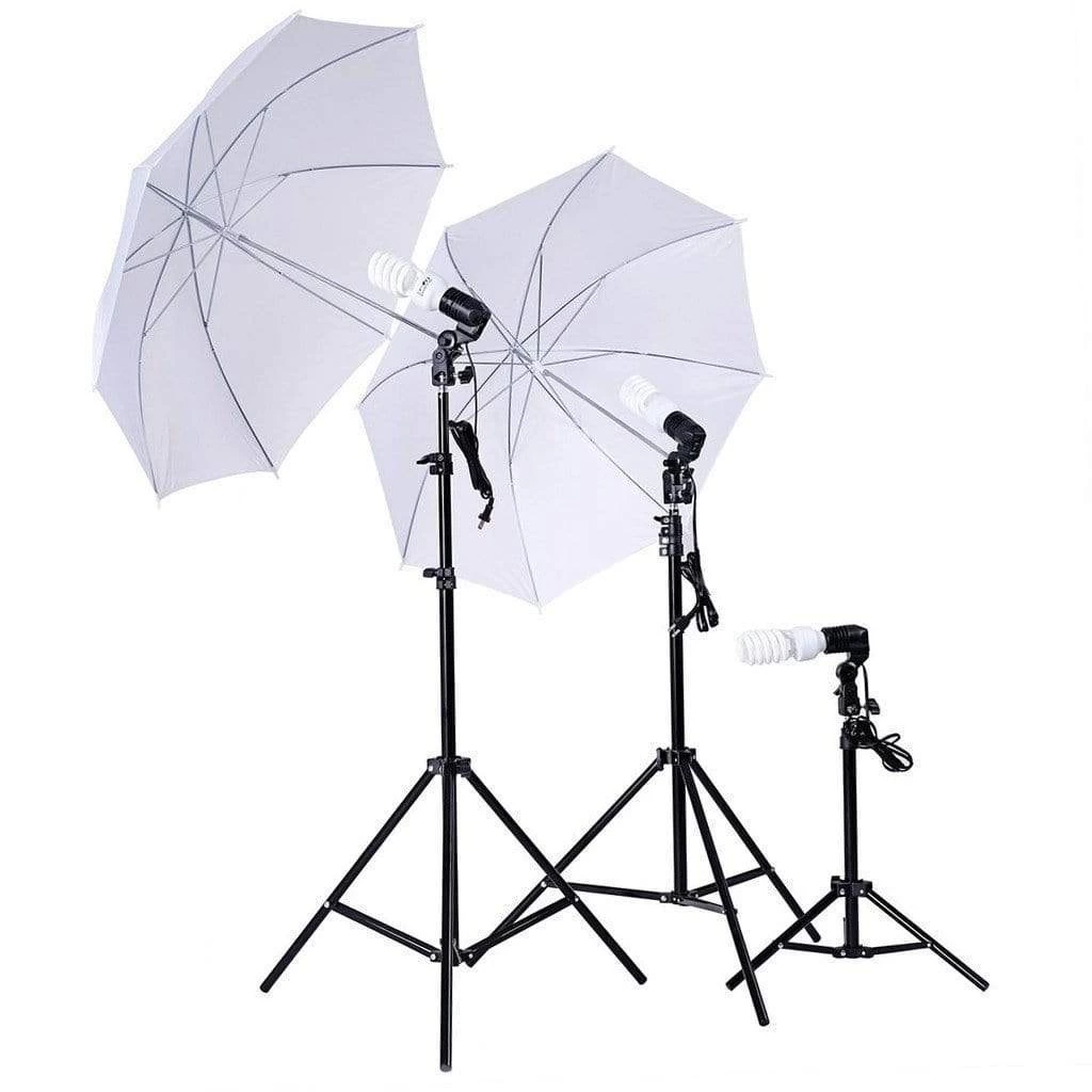 White Photography Video Studio Umbrella Continuous Lighting Kit - Image 2