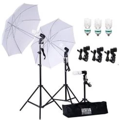 White Photography Video Studio Umbrella Continuous Lighting Kit