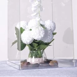 16 In Tall Acrylic Display Box Centerpiece Pedestal Riser Column
