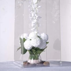 32 In Tall Acrylic Display Box Centerpiece Pedestal Riser Column