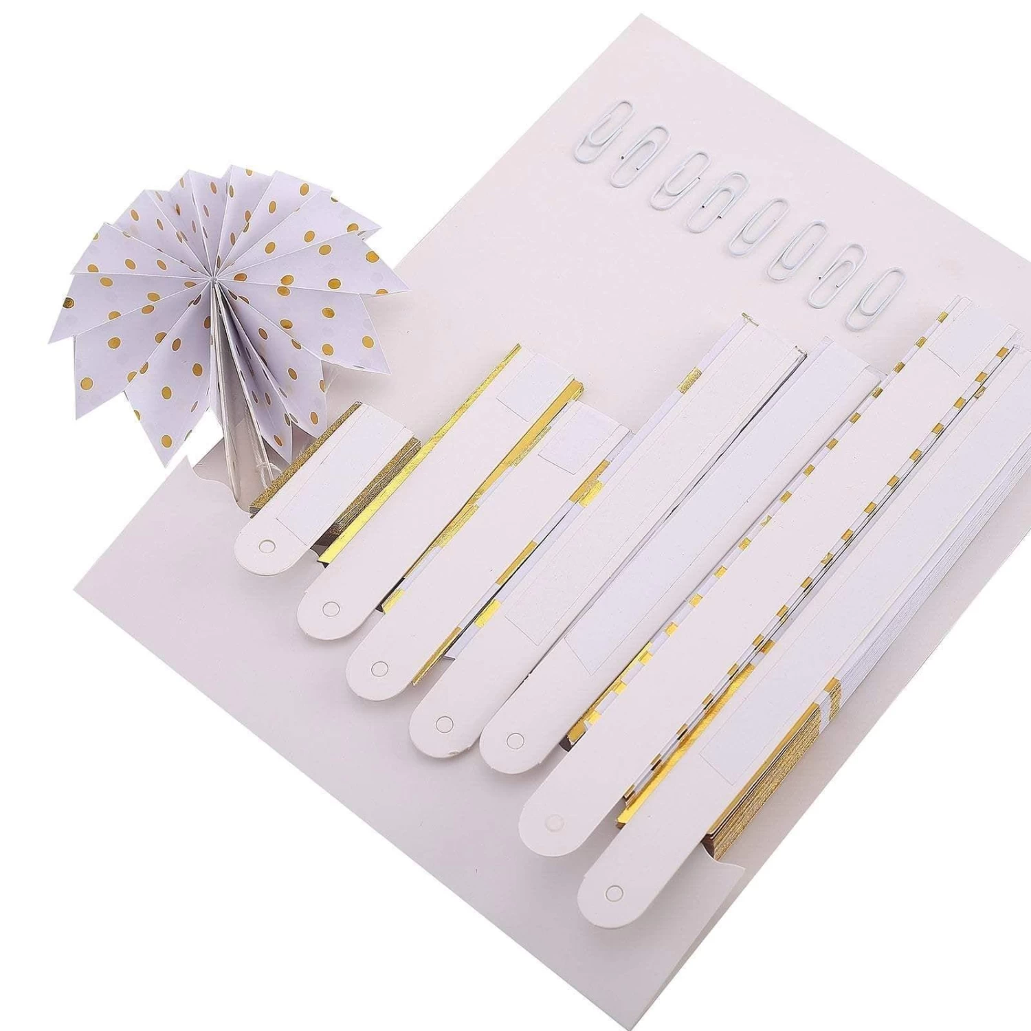 8 Pcs Paper Fans Wall Hanging Decorations - Image 2