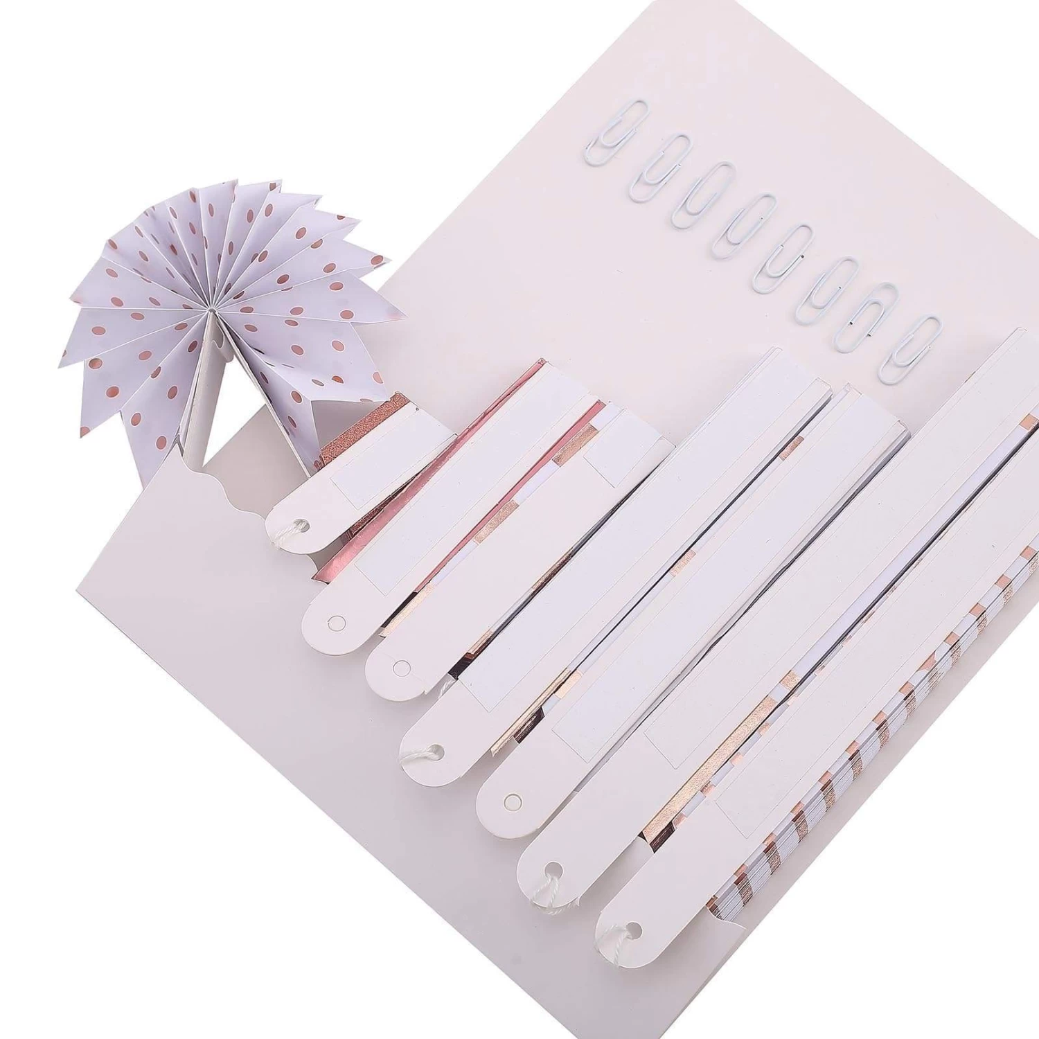 8 Pcs Paper Fans Wall Hanging Decorations - Image 14