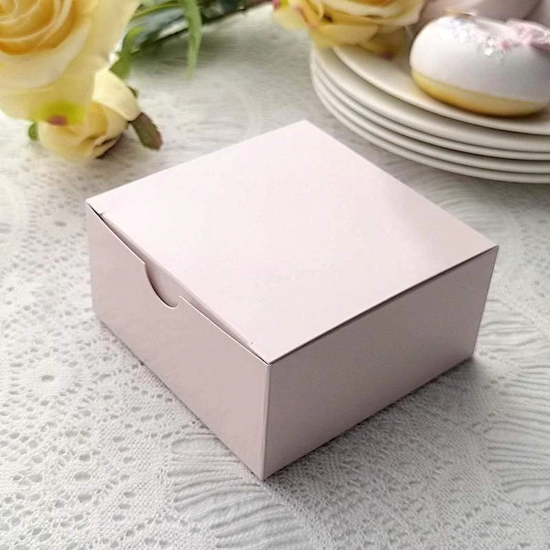 100 Pcs 4 X 4 X 2" Wedding Favor Cake Tuck-in Boxes - Image 10