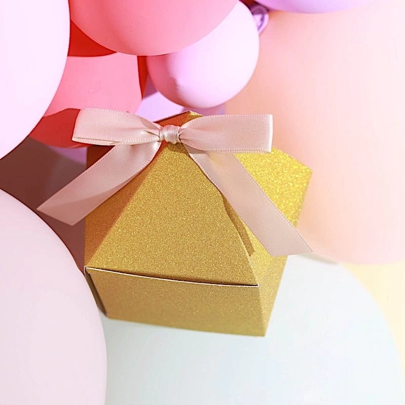 25 Pcs 4 In Glittered Geometric Party Favor Gift Boxes - Image 5