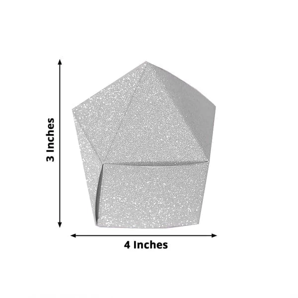 25 Pcs 4 In Glittered Geometric Party Favor Gift Boxes - Image 18