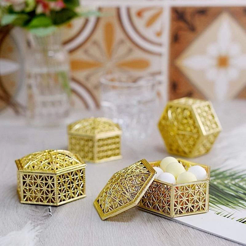 12 Pcs 3 In Mini Hexagon Treasure Boxes Favor Holders - Image 3