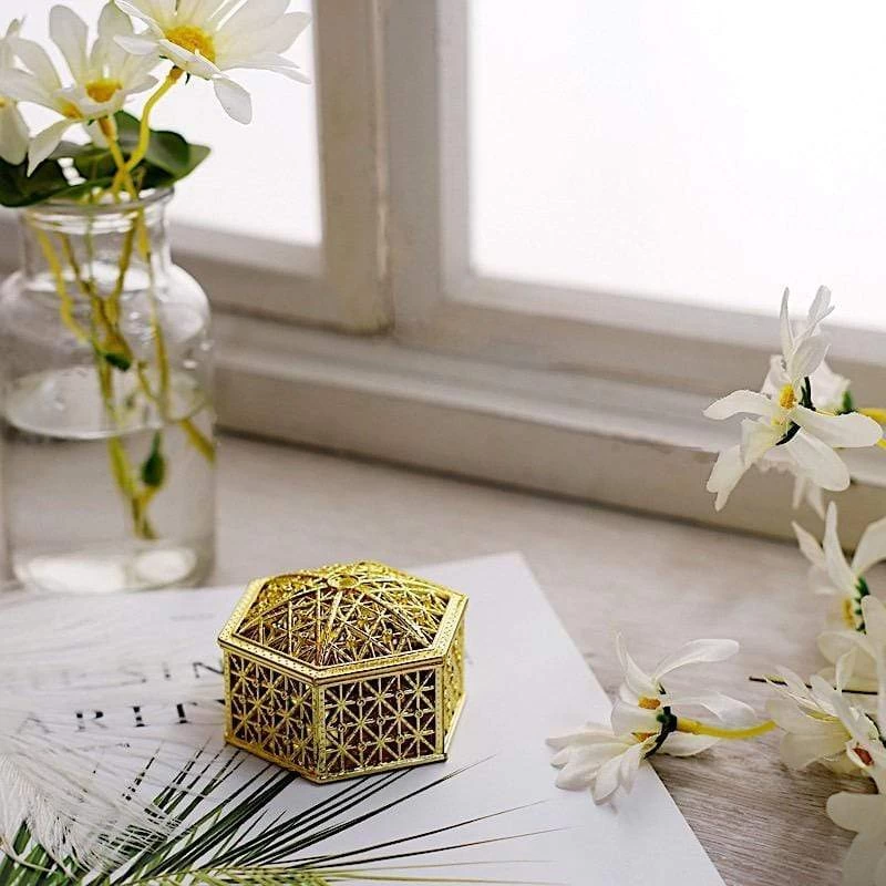 12 Pcs 3 In Mini Hexagon Treasure Boxes Favor Holders - Image 6