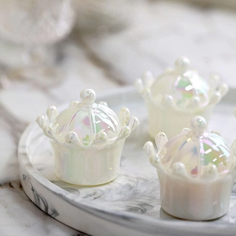 12 White 3 In Mini Crowns With Dome Lids Favor Holders - Image 6