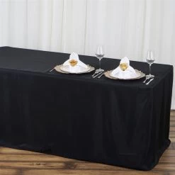 4 Feet Fitted Polyester Rectangular Tablecloth