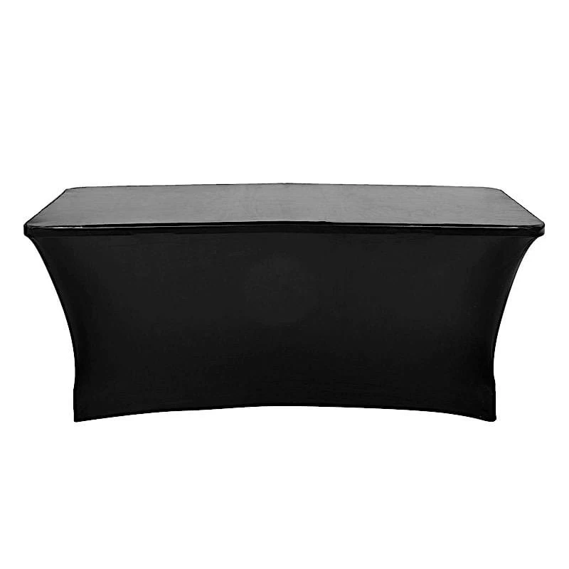 6 Feet Fitted Spandex Rectangular Tablecloth Metallic Table Cover - Image 13