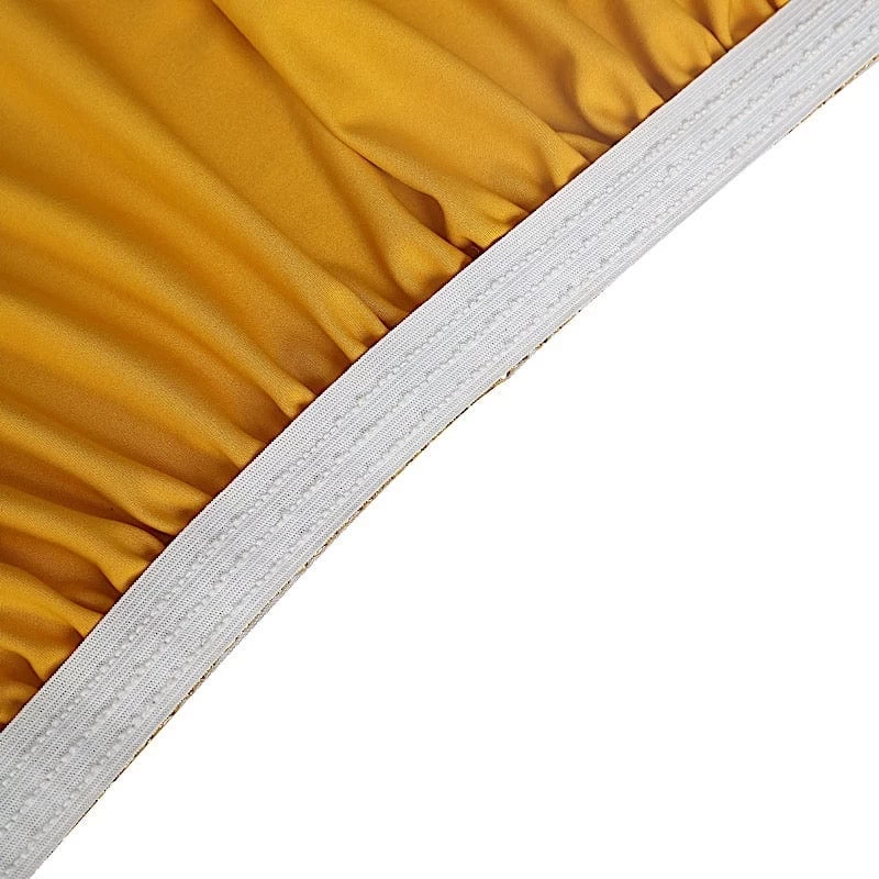6 Feet Metallic Fitted Spandex Rectangular Table Top Cover - Image 4