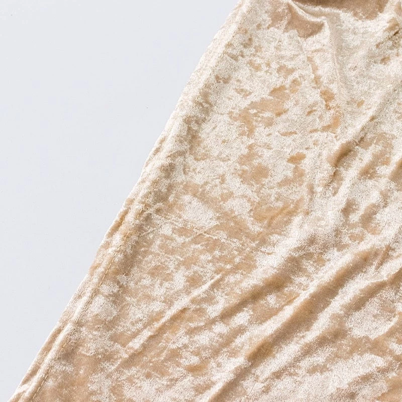 6 Feet Crushed Velvet Rectangular Tablecloth Fitted Table Cover - Image 12