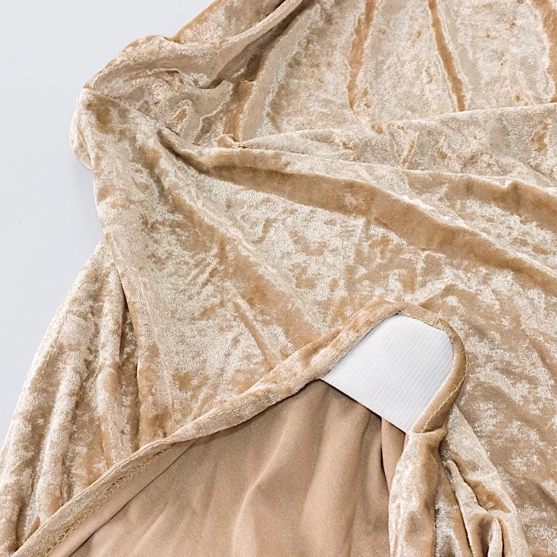 6 Feet Crushed Velvet Rectangular Tablecloth Fitted Table Cover - Image 11