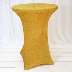 Metallic Fitted Spandex Cocktail Tablecloth