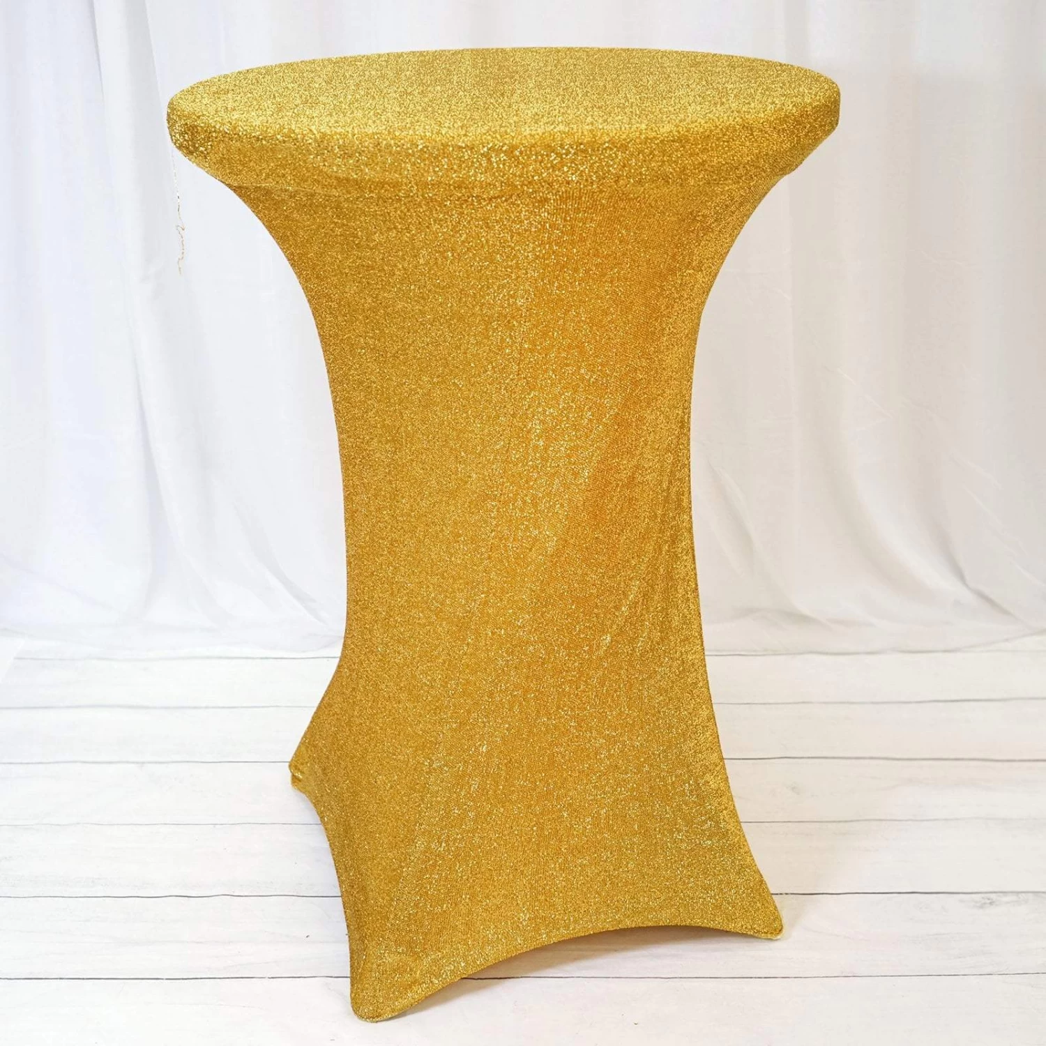 Metallic Fitted Spandex Cocktail Tablecloth