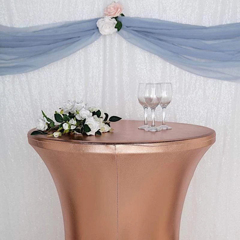 Metallic Premium Cocktail Table Cover Fitted Spandex Tablecloth - Image 3